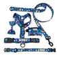Cobalt Blue Floral Print Strap Harness