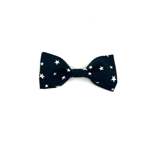 Black Star Print Dog Bow