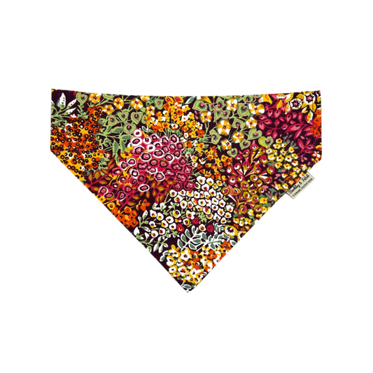 Orange Ditsy Floral Print Dog Bandana