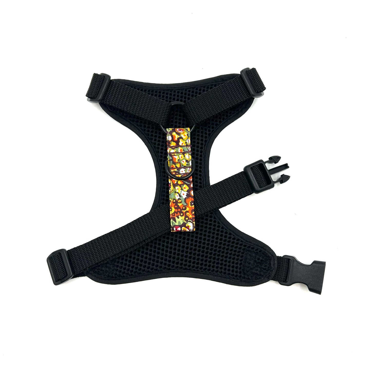Orange Ditsy Floral Print Harness