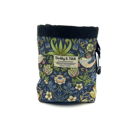 Navy Strawberry Thief Print Treat Bag