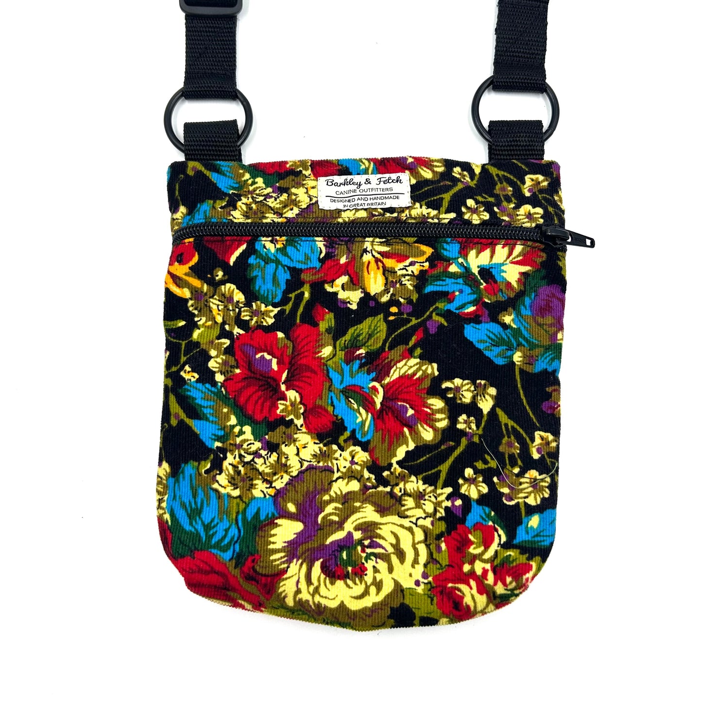 Rose Flower Corduroy Dog Walk and Treat Bag