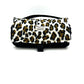 Large handmade rolled up settle mat for dogs in a leopard print fleece fabric 
