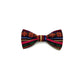 Stylish colourful Mexican Dream print dog bowtie with elastic loops at the back to thread through a collar