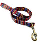Handmade colourful Mexican dream print dog lead