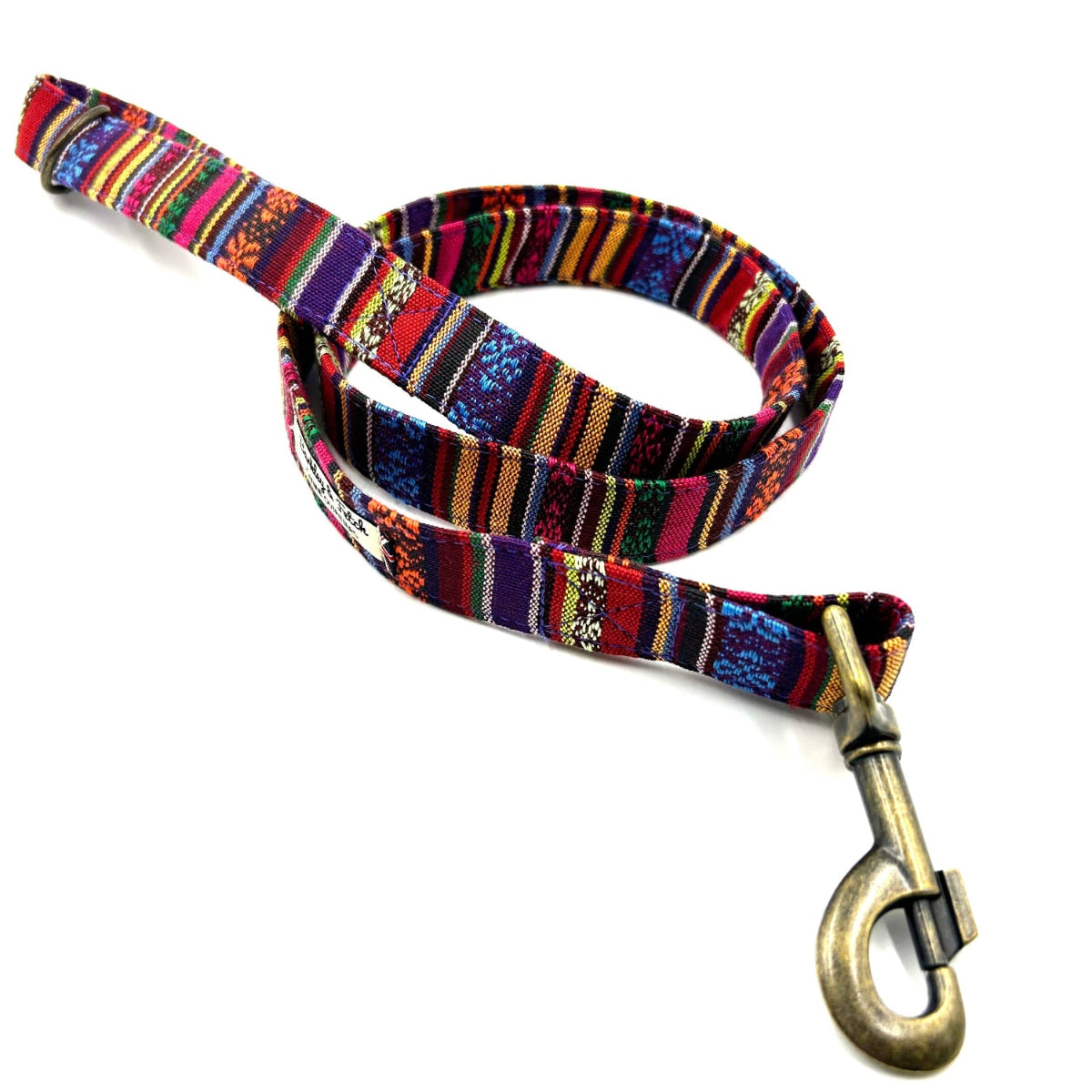 Handmade colourful Mexican dream print dog lead