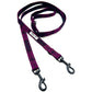 Stylish mulberry purple tartan double ended dog training lead