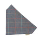 Navy Dogtooth Check Dog Bandana
