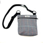 Handmade navy dogtooth check shoulder bag for dog walking
