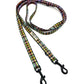 Stylish pastel rainbow check double ended dog training lead 