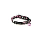 Pretty pink check cat collar with bell, bandana and bowtie that can attach to collar