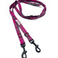 Beautiful handmade pink and grey tartan double ended dog training lead