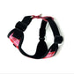 Black and red plaid dog collar on a white background