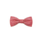 Stylish red herringbone dog bowtie with elastic loops at the back to thread through a collar