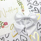 Beautiful handmade white satin dog sailor bow for weddings that can attach to a dog collar