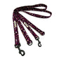 Floral patterned dog leash on a white background