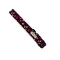 Floral-patterned dog collar on a white background