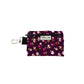 Floral patterned pouch with a keyring on a white background