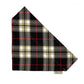 Plaid patterned dog bandana on a white background handmade by Barkley and fetch UK