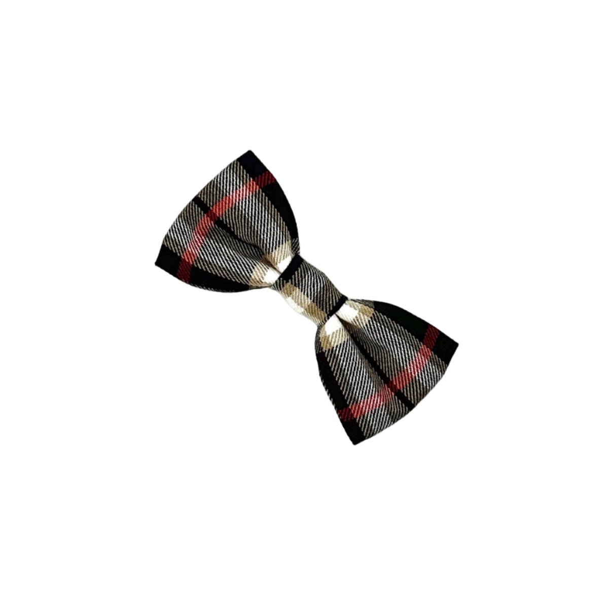 Plaid bow tie on a white background