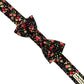 Black Ditsy Floral Print Dog Bow