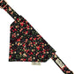 Black Ditsy Floral Print Dog Bandana