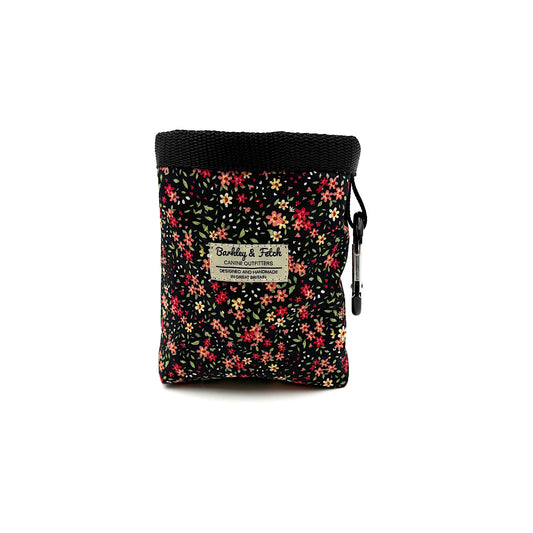 Black Ditsy Print Treat Bag
