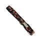 Floral-patterned dog collar on a white background