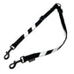 black webbing splitter lead with reflective flashes, designed for walking 2 dogs with 1 hand  handmade by Barkley and Fetch UK