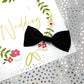 Black Satin Wedding Dog Bowtie