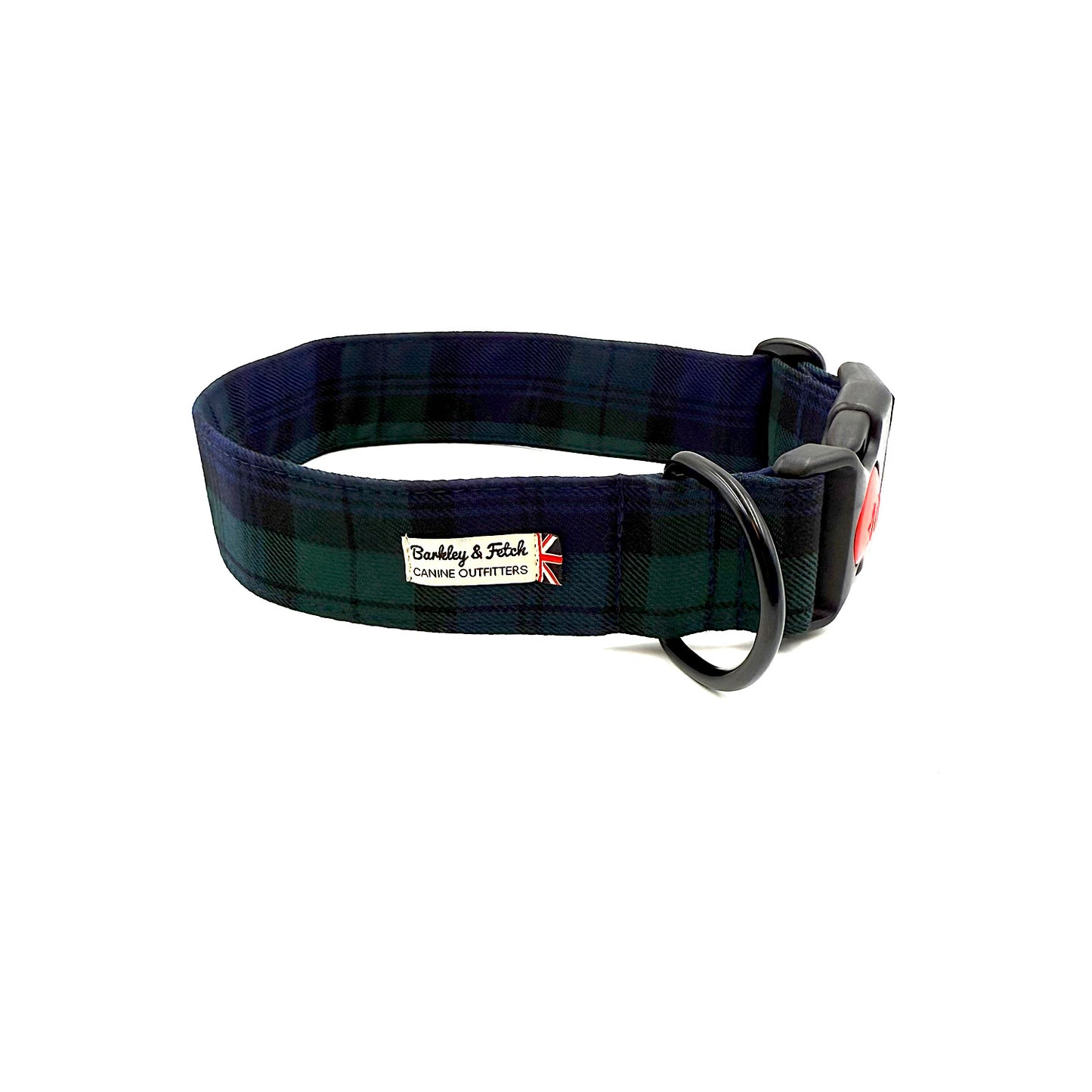 Black Watch Tartan Wide Dog Collar