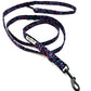 Dog leash with floral pattern on a white background