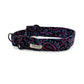Dog collar with paisley pattern on a white background