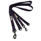 Dog leash with colorful paisley pattern on a white background