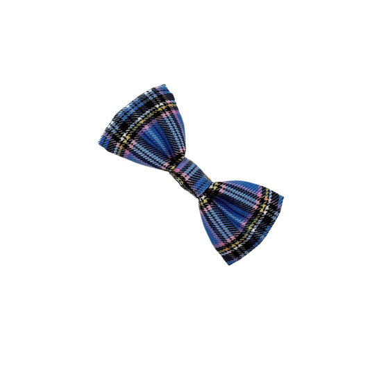 Plaid bow tie on a white background