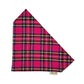 Plaid patterned product on a white background