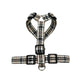 Plaid patterned dog harness on a white background handmade by Barkley and fetch UK
