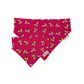 Bee Print Dog Bandana-Cerise Pink