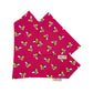 Bee Print Dog Bandana-Cerise Pink