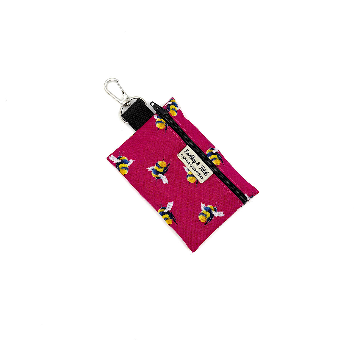 Bee Print Poo Bag Holder-Cerise Pink