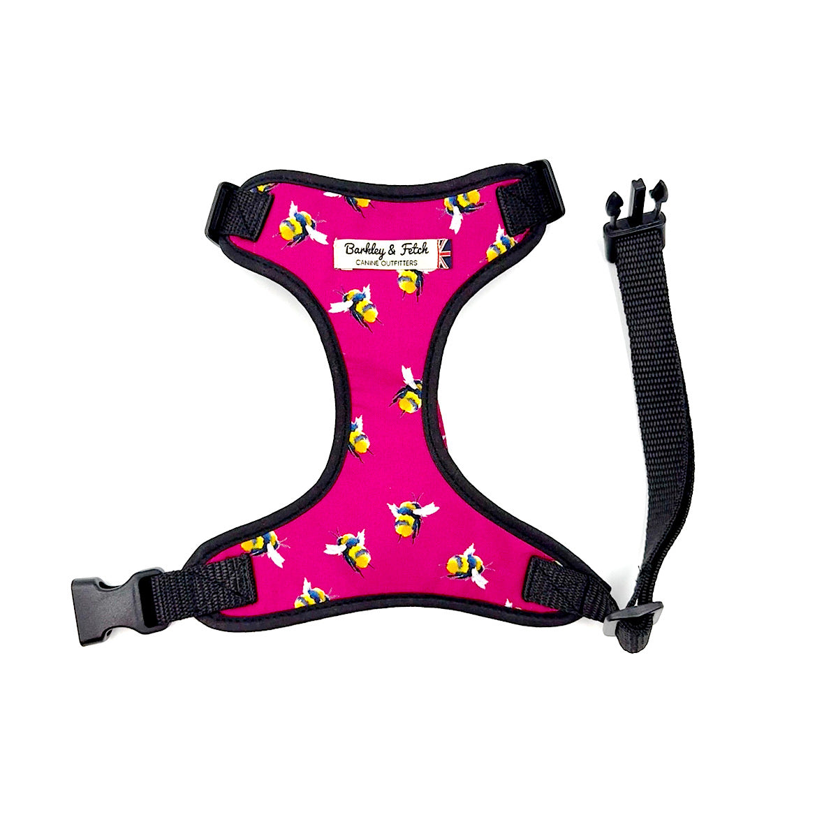 Bee Print Harness-Cerise Pink