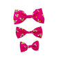 Bee Print Dog Bowtie-Cerise Pink
