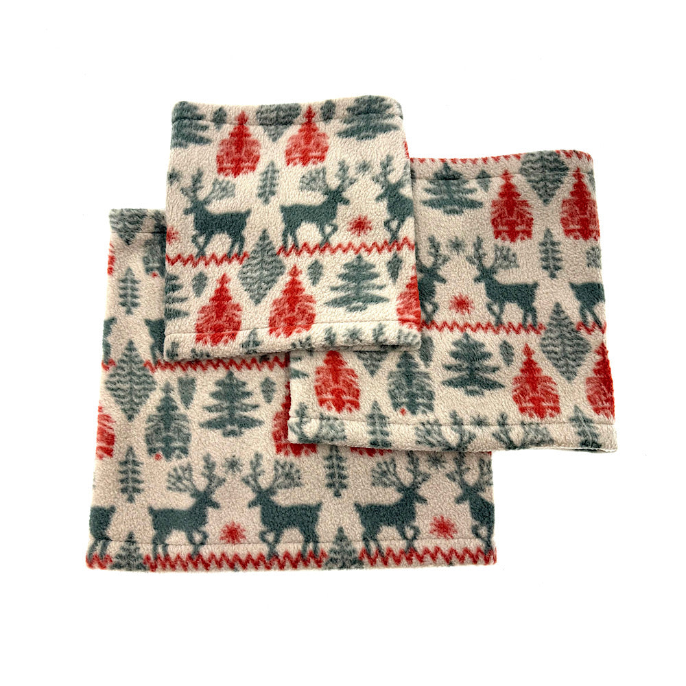 Xmas Reindeer Fleece Dog Snood