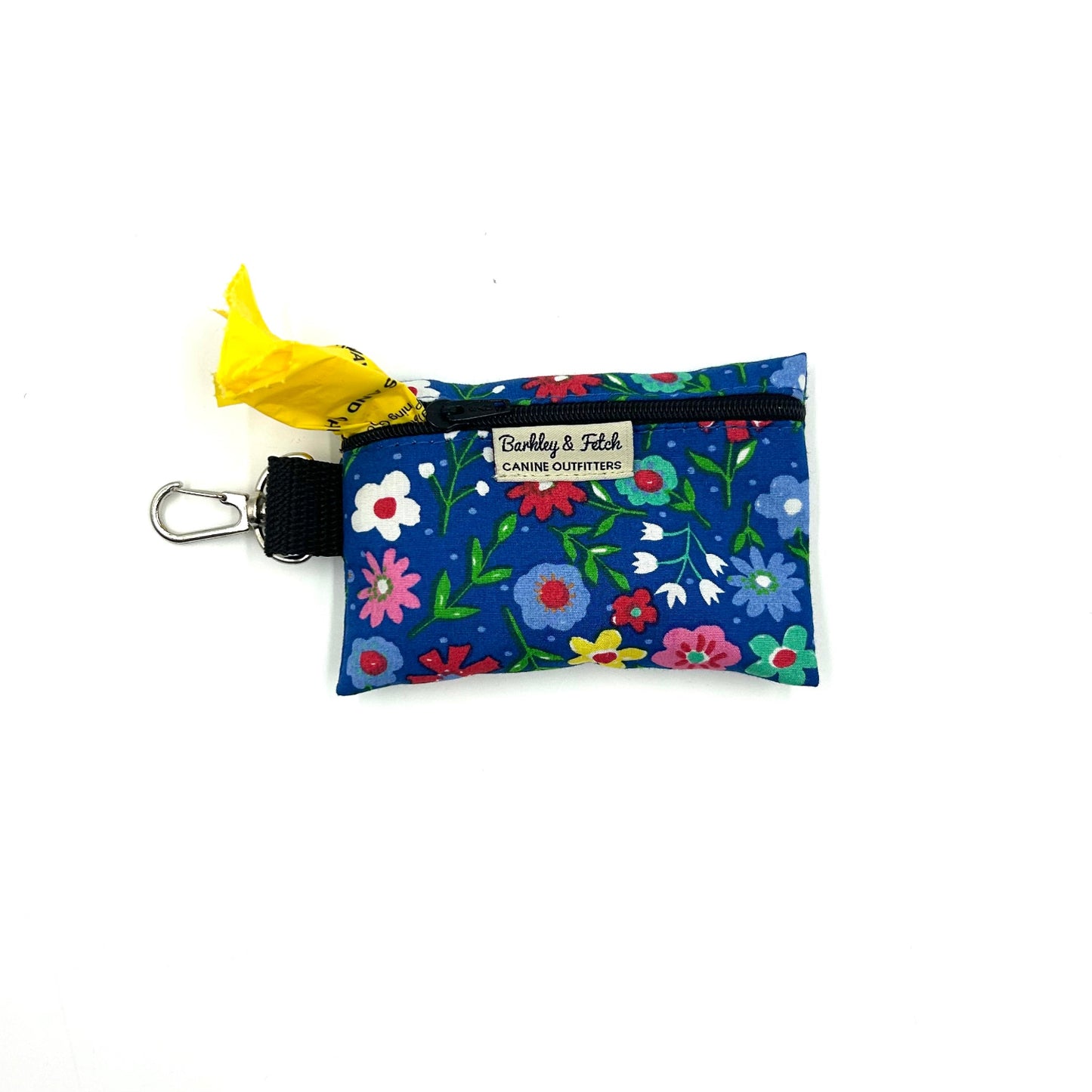 Cobalt Blue Floral Print Poo Bag Holder