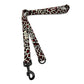 Leash with leopard print pattern on a white background