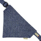 Denim Blue Herringbone Dog Bandana