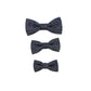 Denim Blue Herringbone Dog Bowtie