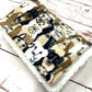 Flannel blanket with animal pattern on a wooden surface handmade by Barkley and Fetch UK