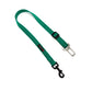 Green dog leash with a black clip on a white background handmade in UK by Barkley and Fetch