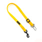 Yellow dog leash with a metal clip on a white background handmade in UK by Barkley and Fetch